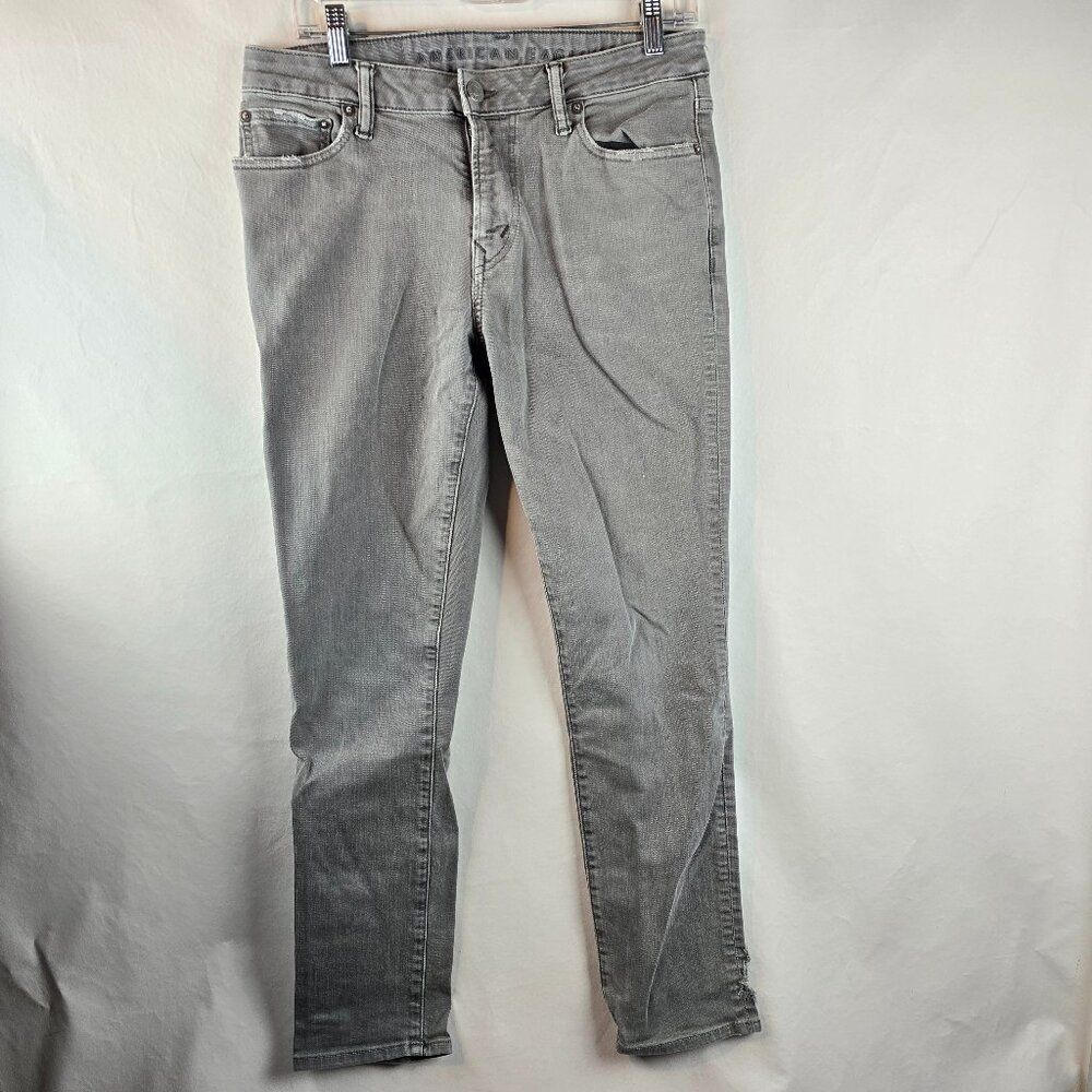 American Eagle Jeans Mens 30x30 Gray Slim Next Level Flex Grunge Skater Rocker